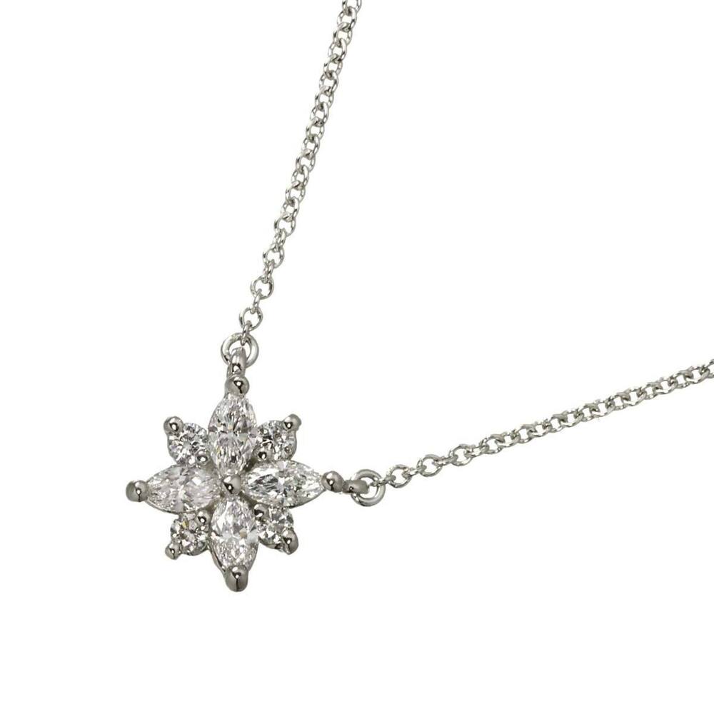 Tiffany & Co. Victoria Cluster Diamond Necklace, 40cm, Platinum, Flower Design